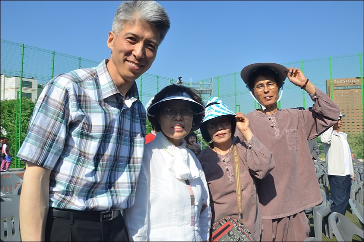  동국대운동장에서
